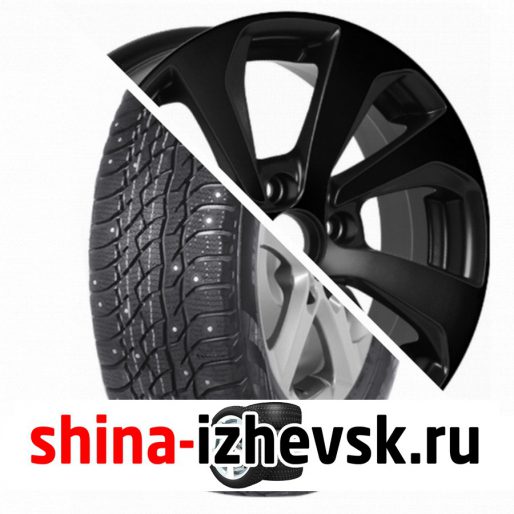 Колесо в сборе Viatti Bosco Nordico (V-523) 205/70 R15 T 96 + RST R005 6xR15 4×100 ET40 DIA60.1 Черный полностью матовый в Ижевске